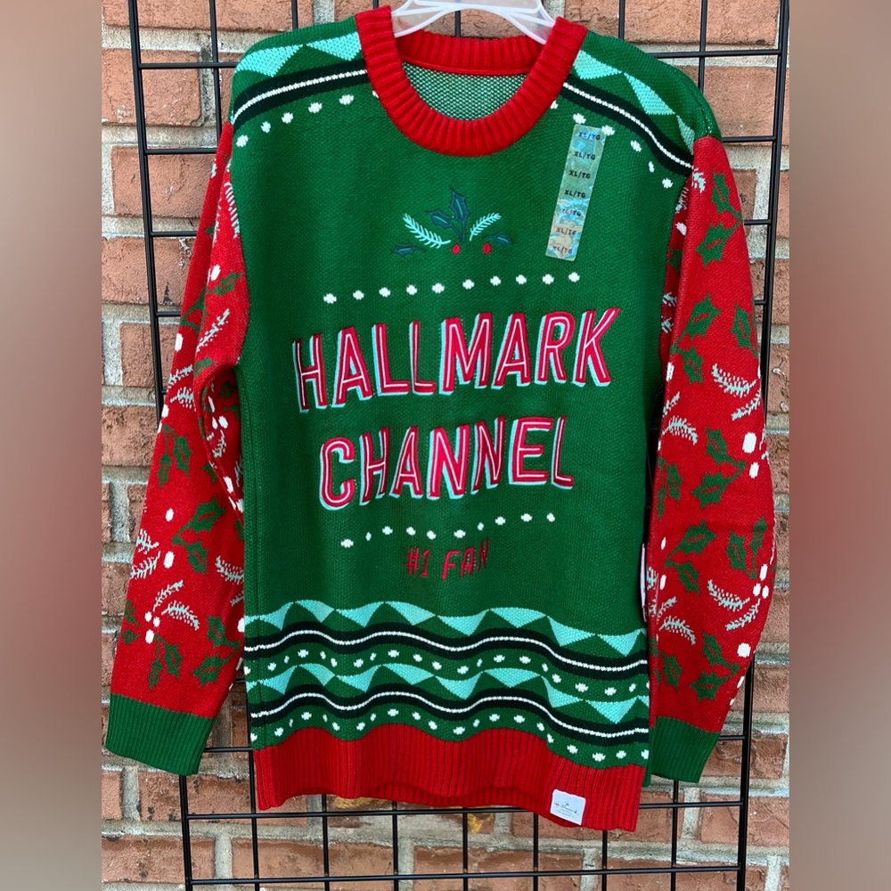 Authentic Hallmark #1 Fan Christmas Sweater NWT. Size XL